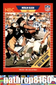 1989 Pro Set Announcers #27 Merlin Olsen HOF NFL NM/NM+ Los Angeles Rams 9317 - Picture 1 of 4