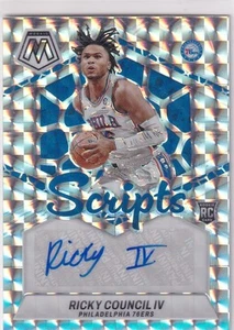 Panini 2023-24 Mosaic NBA RS-RCF Ricky Council IV Rookie Scripts Auto Mosaic - Bild 1 von 2