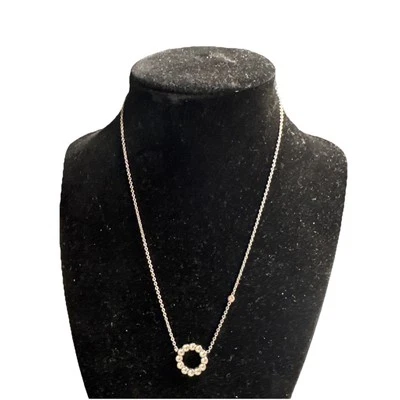 "Collar circular circonita cúbica de acero inoxidable marca fósil de colección raro encontrar" Foto 1 de 4