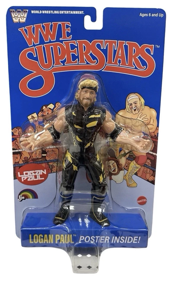 WWE WWF Superstars LJN Logan Paul Blue Card Ships Fast Today