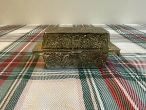 VINTAGE MESSING SPIELKARTENHALTER/ASCHENBECHER - Bild 1 von 4