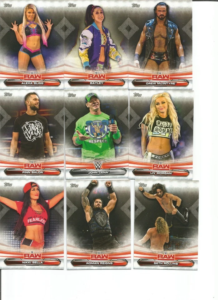2019 WWE Topps Raw Pick Your Card Buy 4 or more and save 50% - Image 1 of 1