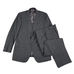 Brooks Brothers Brookscool Fitzgerald Full Canvas grau & blau Ganzanzug Gr. 42R - Bild 1 von 12