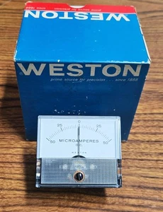 Medidor de montaje en panel analógico vintage Weston D.C. modelo 1921 - Imagen 1 de 6