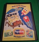 Spongebob Squarepants Ice Cream Popsicle  Vintage Framed Print Ad 2003 8.5X11