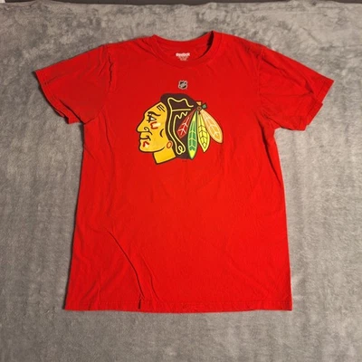 Chicago Blackhawks Shirt Medium Red Short Sleeve Patrick Kane #88 Reebok  - Image 1 of 4