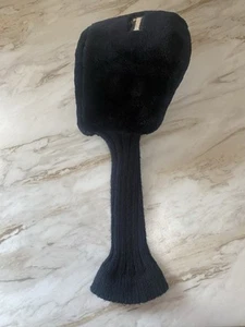 Vintage Fuzzy Head Cover Driver Plush #1 Black - Picture 1 of 6
