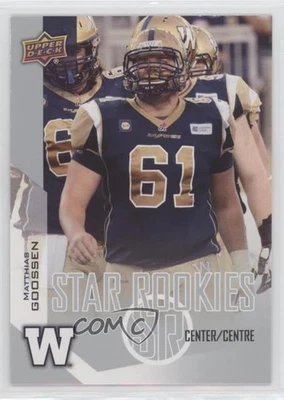 2014 Upper Deck CFL Star Rookies Matthias Goossen #176 - Image 1 of 2