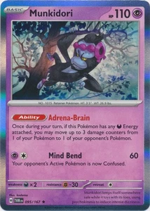 Pokemon TCG SV Twilight Masquerade Munkidori Holo Rare 095/167 - Picture 1 of 1