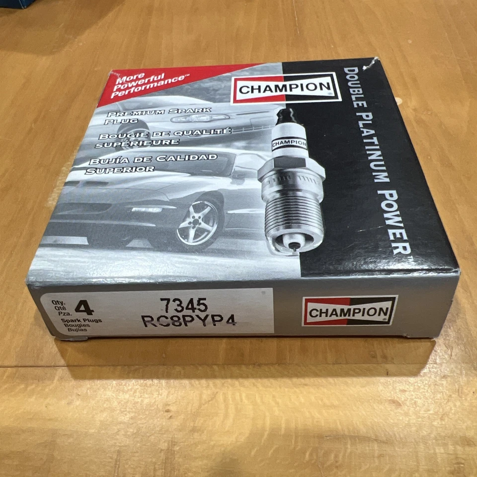 Champion RC8PYP4 Spark Plugs 7345 – Double Platinum Power Qty 4 - Image 1 of 1