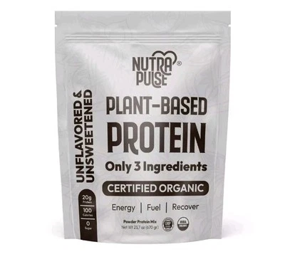 Nutrapulse органический веганский протеиновый порошок — растительный белок, без вкуса - Изображение 1 из 4