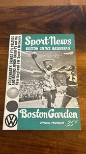1966 Boston Celtics vs Philadelphia 76ers Program Signed By Sam Jones EX - Picture 1 of 7