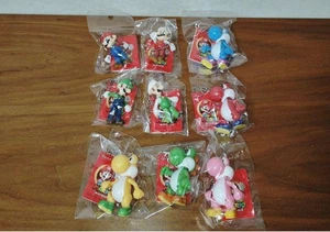 Super Mario Bros figure key chain Set 9 lot mascot Nintendo Japan game m644 - Picture 1 of 20