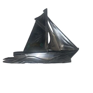 Used All Metal Made In Japan Sailboat New York City Souvenir 4 Inches Long EUC U - Picture 1 of 7