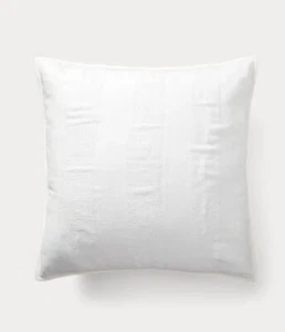 Lauren Ralph Lauren White Textured Stripe Euro Sham 26”x26” MSRP $135.00 NWT - Picture 1 of 5