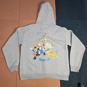 As Is* Vintage Walt Disney World Hoodie Celebration Full Zip grau 2XL U0c - Bild 1 von 13