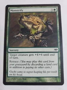 MTG Magic The Gathering Card Monstrify Sorcery Green Eventide 2008 - Picture 1 of 2