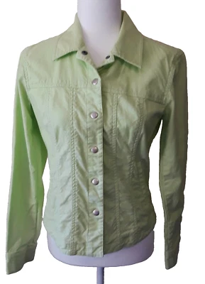 Blazer chaqueta ligera verde primavera talla 4 frontal a presión WILLI SMITH para mujer Foto 1 de 4