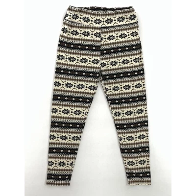 Womens Cropped Leggings Multicolor Aztec High Rise Cotton Blend L/XL - Image 1 of 4