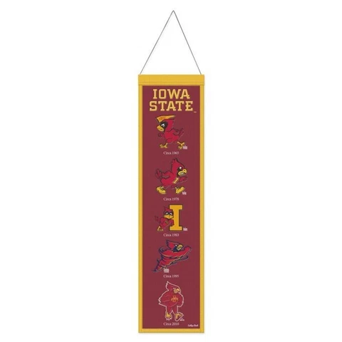 Iowa State Cyclones NCAA Heritage Banner Embroidered Wool 8" X 32" Cover