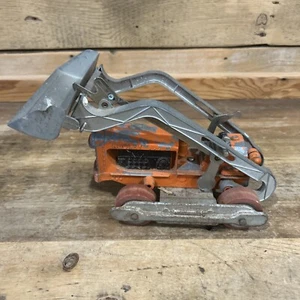 Vintage Hubley #505 Front End Loader Diesel Bulldozer w/ Wooden Wheels - Picture 1 of 10