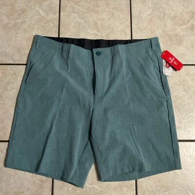 Pantalones cortos BCG para hombre con textura de golf verde azulado indio talla 40W” Foto 1 de 4