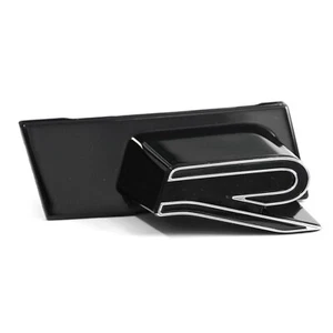 Original VW Passat B9 R-Line Schriftzug vorne Kühlergrill Emblem Logo schwarz - Bild 1 von 2