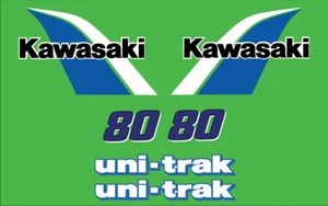 Kawasaki KDX 80 1986 tanque de gasolina, panel lateral, kit de calcomanías de brazo oscilante motocicleta vintage - Imagen 1 de 1