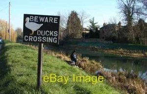 Photo 6x4 Beware of the Ducks Market Deeping The fisherman on the River W c2008 - Picture 1 of 1