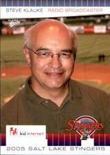 2005 Salt Lake Stingers Multi-Ad 34 Steve Klauke Radio Broadcaster Baseball Card
