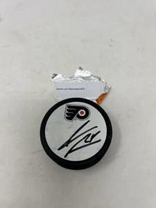 James van Riemsdyk Autographed Philadelphia Flyers Mystery Puck - Picture 1 of 3