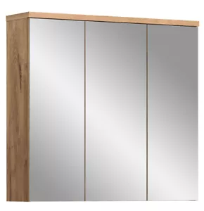 xonox.home Spiegelschrank Badspiegel Spiegel Badschrank Grado Nox Oak 75x80x20cm - Bild 1 von 6