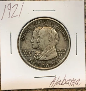 1921 Alabama Commemorative Silver Half Dollar - Picture 1 of 2