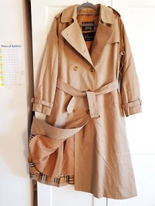 Burberry Women's Vintage Check Haymarket Trench Coat with Wool Liner UK 14 Long - Picture 1 of 16