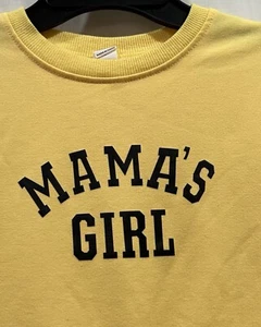 Shein Toddler Girls Pullover Sweatshirt Yellow Size 120(5-6Y)  “MAMA’S GIRL “ - Picture 1 of 11