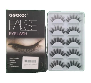 GGOKOK False Eyelashes - 10 Units, Handmade, Natural and Comfortable. BRAND NEW - Picture 1 of 10