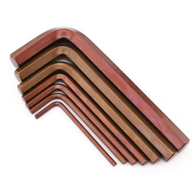 M1.5-M17 Metric Allen Wrench Super hard Hex Key L-Wrenches S2 Bronze color - Image 1 of 4