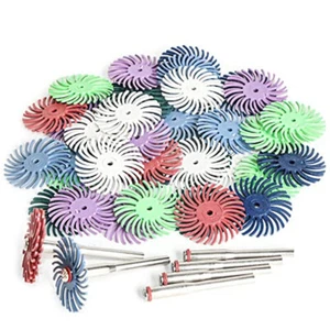 Kit de 35 piezas de discos de cerdas radiales de 1" con vástago de 2,35 mm/3 mm para herramientas rotativas 80-2000# - Imagen 1 de 12