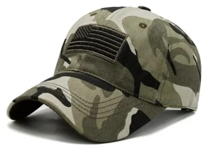 New USA Tactical American Flag Camo Camouflage Cap Hat Army Military Hunting - Picture 1 of 10