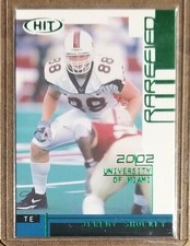 2002 SAGE HIT Rarefied Emerald #R43 Jeremy Shockey Miami Hurricanes Football 