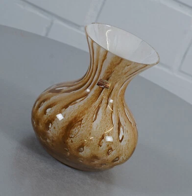 Friedrich Glas Vase Blumenvase Tischvase Psychedelisch mundgeblasen 1960er Jahre - Bild 1 von 4