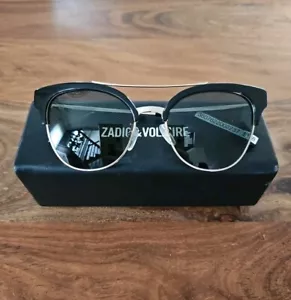 Zadig & Voltaire Mixte Papillon Black Gold Sunglasses Cat Eye Glasses $198, NIB - Picture 1 of 6