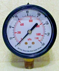 NEW in Box GRAINGER Pressure Gauge Liquid Filled 2.5 Inch Model 4FLC5 PSI 0-160 - Picture 1 of 10