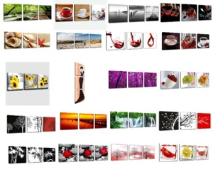 Bilder WANDBILDER auf Rahmen gespannt Marke Visario 150X50 DREITEILIG 1575 D2 - Bild 1 von 23