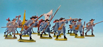 Plats d'étain - Zinnfiguren - Flat Tin : 16 soldats autrichiens vers 1643 - Photo 1/4