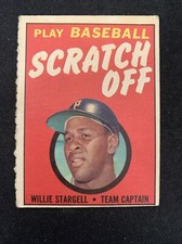 1971 Topps Baseball Scratch Off Willie Stargell Pittsburgh Pirates Scratched
