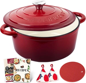 Casseruola in Ghisa Smaltata - Antiaderente Forno Olandese Con Coperchio - Roton - Foto 1 di 12