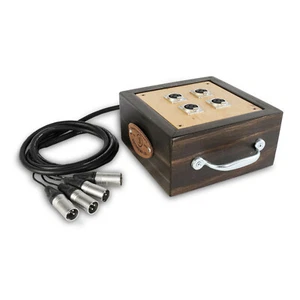 4-Channel Audio Snake with Wooden Junction Box and Mogami 2931 Cabling 15' - Picture 1 of 4