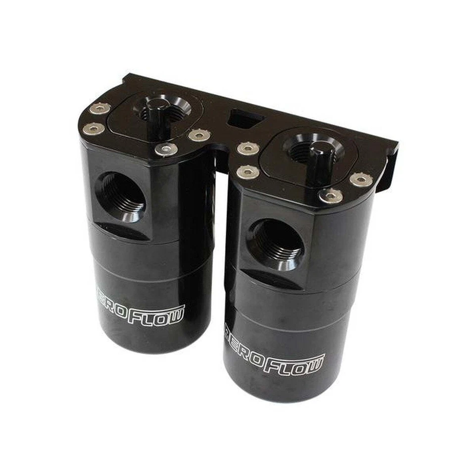 Aeroflow Dual Universal Catch CAN -10 ORB Black AF64-4364BLK - image 1 of 1