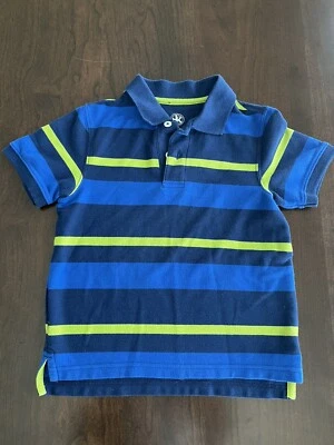 Polo masculino J. cáqui azul marinho e verde listrado manga curta tamanho 5 - Imagem 1 de 4